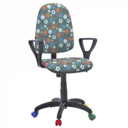 Кресло Престиж КИДС Мячи Черный пластик / KIDS_0