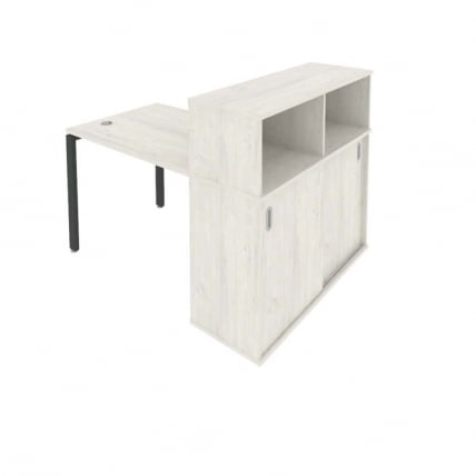 Рабочая станция с опорным шкафом-купе Метал Сйстем Б.РС-СШК-3.1 Наварра/Антрацит / Metal System_0