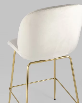Стул полубарный Беетле со спинкой голд Бежевый / Beetle gold_6