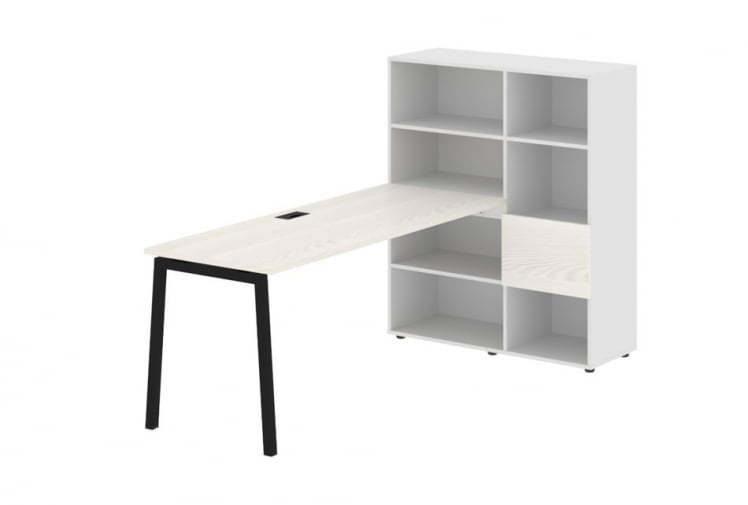 Рабочая станция ЕДИС ЕЛРСТ 1117 Ясень Траун Черный Белый / EDIS ELRST_0