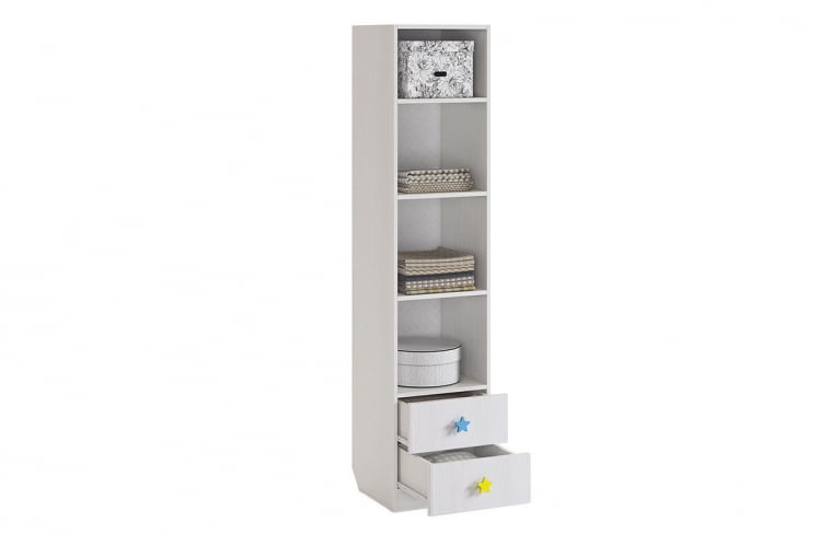 Шкаф комбинированный (с ящ. 1-створчатый) Чудо МДВ-02 Белый рамух / MDW-02_2