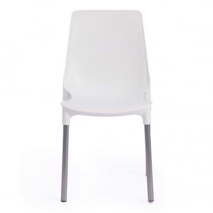 Стул ГЕНИУС (мод 75) металл/пластик, 46кс56кс84cм, белый/ножки хром / GENIUS (mod 46x56x84cм,_4