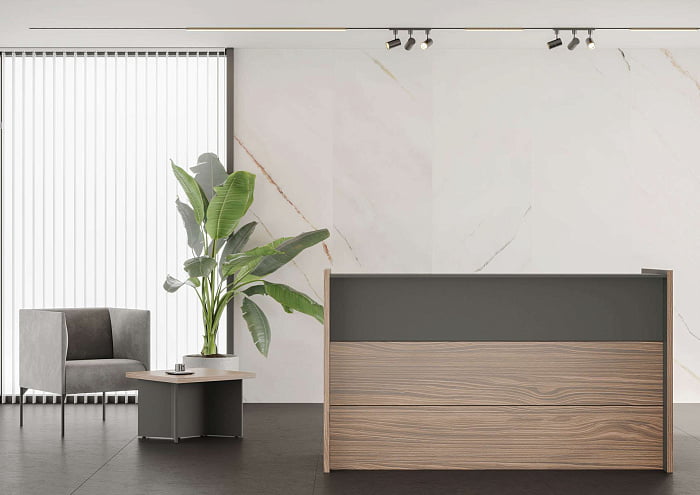 Стойка ресепшн ДЭЛИ ДЛИ37290432 Орех Антрацит / DALI DLI37290432_1