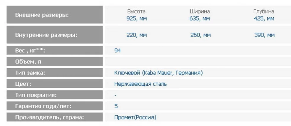 Депозитная ячейка ДБ-8С / DB-8S_1