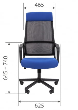Кресло руководителя Чаирман 590 ткань/сетка Синий / Chairman_4