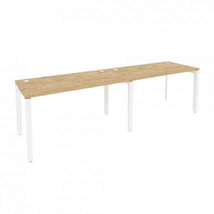 Рабочая станция на П-образном м/к ОНИКС О.МП-РС-2.3.7 Тиквуд Светлый/Белый / ONIX O.MP-RS-2.3.7_0