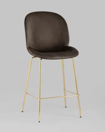 Стул полубарный Беетле со спинкой голд Коричневый / Beetle gold_1