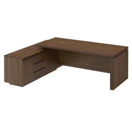 Стол руководителя на опорной тумбе МАРК МК 138 правый Орех тоскана / MARK_0