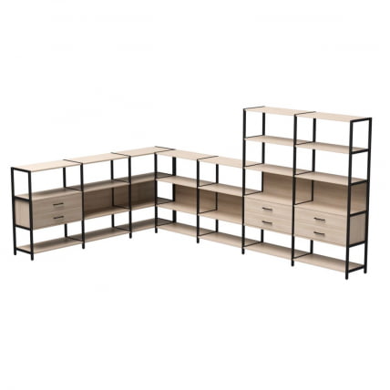 Набор стеллажных систем Еверпроф ЕВО №19 Кашемир Черный / Everprof EVO_0