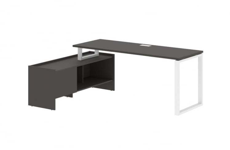 Стол с тумбой ЕДИС ЕКCТ 19614 Мокко Белый / EDIS EQCT_0