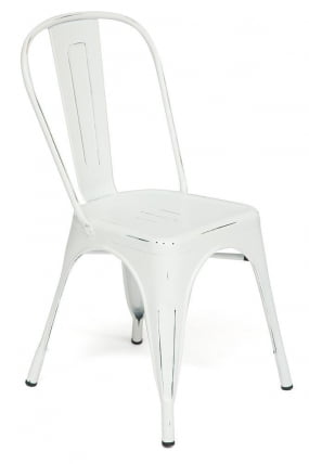 Стул ЛОФТ CХАИР (мод. 012) металл, 45*35*85см, буттер вхите винтаге / LOFT CHAIR (mod. butter white vintage_0