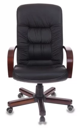 Кресло руководителя Бюрократ Т-9908/ВАЛНУТ Черный / T-9908/WALNUT_1