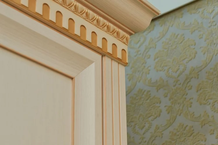 Комплект мебели для спальни Марлен №6 Кремовый белый Патина_1