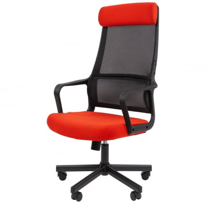 Кресло руководителя Чаирман 590 ткань/сетка Красный / Chairman_3