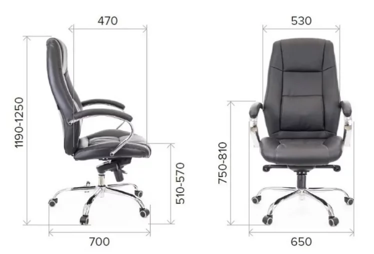 Кресло руководителя Крон М экокожа Бежевый / Kron M_4