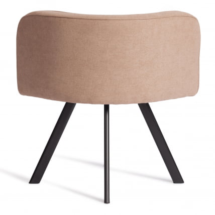 Комплект (стол, 4 стула) КУАДРОН (мод. ПТ14) Стол: МДФ/металл, стул: металл/шенилл, 100х100х73 см, 69х56х71 см, Беиге (Бежевый) ЛЙ1701-4/черный / QUADRON (mod. PT14) Beige LY1701-4/черный_4