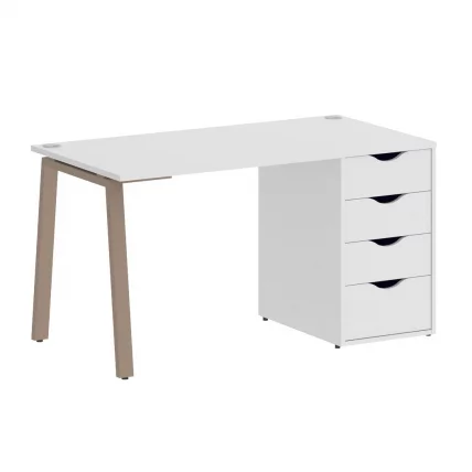 Стол письменный ХОМЕ ОФФИCЕ ВР.СП-3-138.4.А Белый/Мокко металл / HOME OFFICE VR.SP-3-138.4.A_0