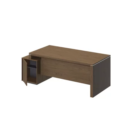 Стол руководителя правый на опорной тумбе малой ВЕЛАР ВЛ 147 ДТ Дуб табачный / VELAR_1