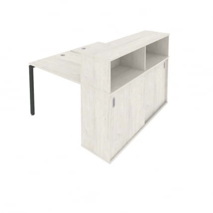 Рабочая станция с опорным шкафом-купе Метал Сйстем БП.РС-СШК-2.1 Наварра/Антрацит / Metal System_0