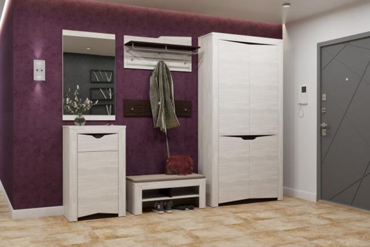 Шкаф для одежды Лючия 33.18 Ясень анкор светлый Венге_2