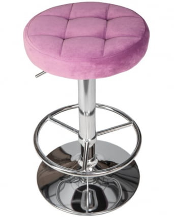 Табурет барный ДОБРИН БРУНО (пудрово-сиреневый велюр (МДЖ9-52)) 2 шт / DOBRIN BRUNO (MJ9-52))_2