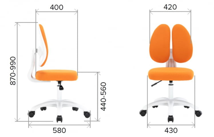 Детское кресло Еверпроф Кидс 103 Ткань Оранжевый / Everprof Kids_12