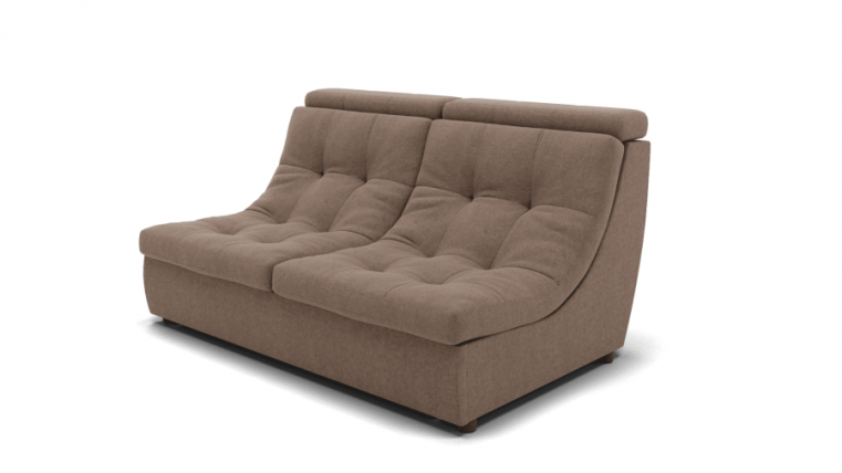 Диван Монако-1 (ЗР) Цвет фасада: Светло коричневый; Тип: Прямой; Материал фасада: Металл/Велюр_0