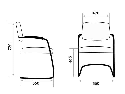 Конференц-кресло УН_Делта силвер Кожа 234636 Белая / UN_Delta silver_1