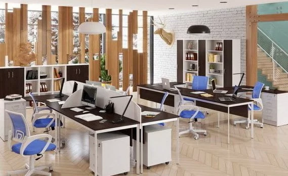 Стол прямой ИМАГО-С СП-2СД венге магия белый полуматовый / IMAGO-S СП-2SD_1