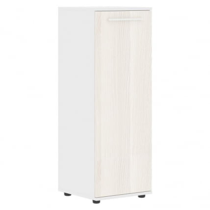 Шкаф-колонка с глухой средней дверью ЕДИС ЕМCС 42.1 Ясень Траун Белый Белый / EDIS EMCS_0