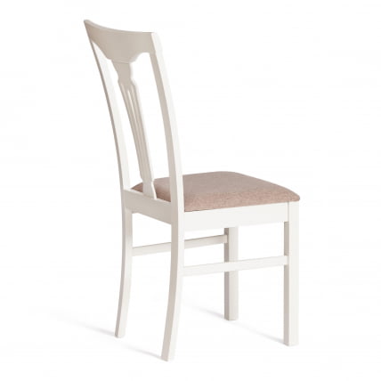 Стул Гермес/ Хермес дерево гевея, 43х49х94см, Иворй вхите, ткань серая (ТМ-164) / Hermes Ivory white, (TM-164)_2