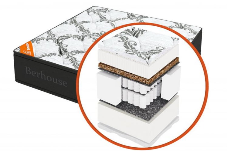 Матрас МЕГА МУЛТ ЕЛИТЕ МултиПоcкет Грай Нигхт (Берхоусе) Размер: 600х1200 мм / MEGA MULT ELITE MultiPocket Gray Night (Berhouse)_0