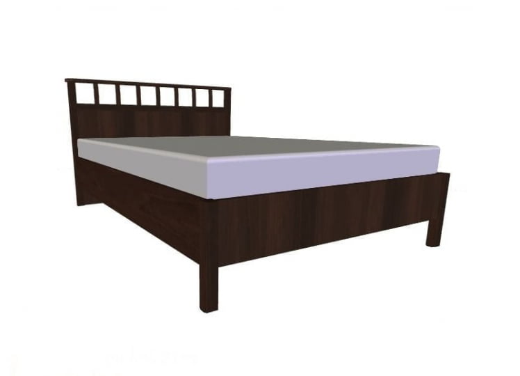Кровать Люкс (1400) Шерлоcк 48 Орех шоколадный (спальня) / Sherlock_0