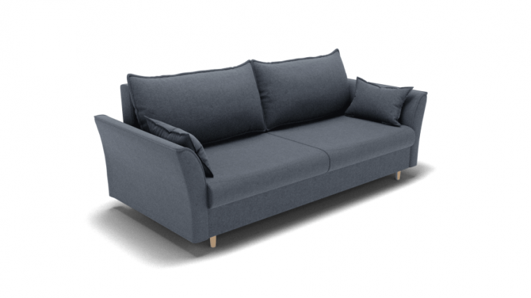 Диван Барселона-1 независимый пружинный блок (ЗР) Цвет фасада: Серый; Тип: Прямой; Материал фасада: Металл/Велюр_0