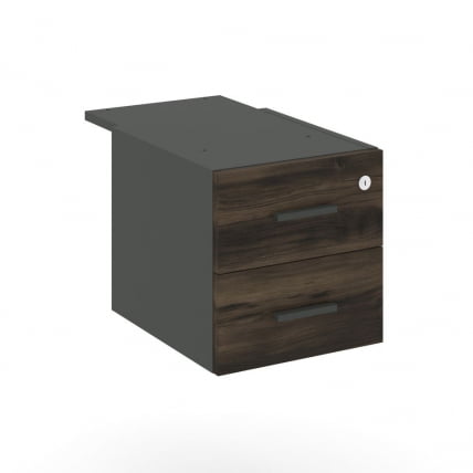 Тумба подвесная с двумя ящиками CОНCЕПТ CН.ПТ-004 Б/В Дуб Мали Антрацит / CONCEPT CN.PT-004 B/W_0