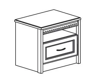 Тумба прикроватная Лючия 197 Дуб Оксфорд серый_1