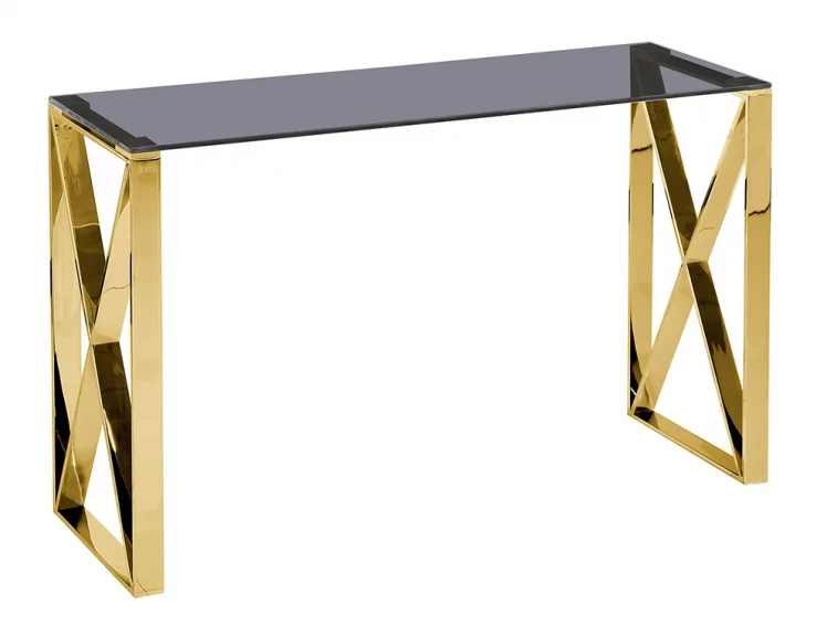 Консоль КРОСС 115кс30 Золото (стекло смоке) / 115x30 smoke)_0