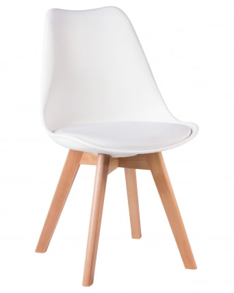 Стул обеденный ДОБРИН ДЖЕРРЙ СОФТ Белый В-02 / DOBRIN JERRY SOFT W-02_0