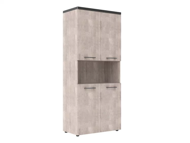 Шкаф с 2-мя комплектами глухих малых дверей и топом ТХC 85.4 (Дуб Каньон) / THC_0