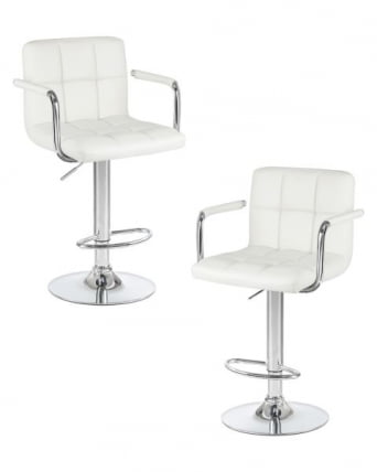 Стул барный ДОБРИН КРУГЕР АРМ (белый) 2 шт / DOBRIN KRUGER ARM_0