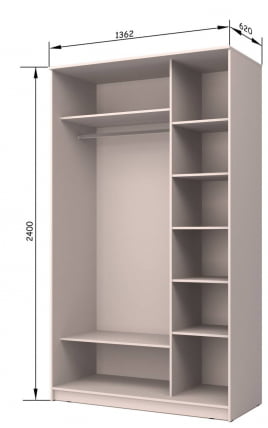 Шкаф-купе Хит-24-14-77 Париж Ясень шимо темный_8