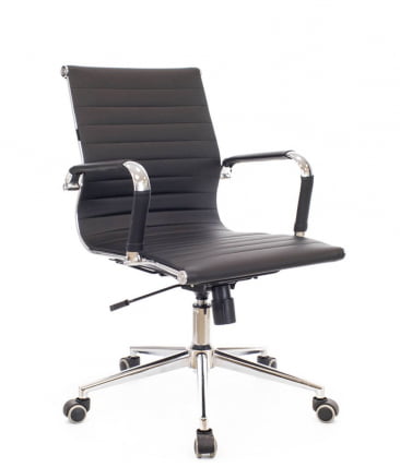 Кресло для персонала Лео Т экокожа Черный / Leo T_0