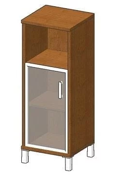 Стеллаж со стеклом в раме В421.4 Р Дуб девон / R_0