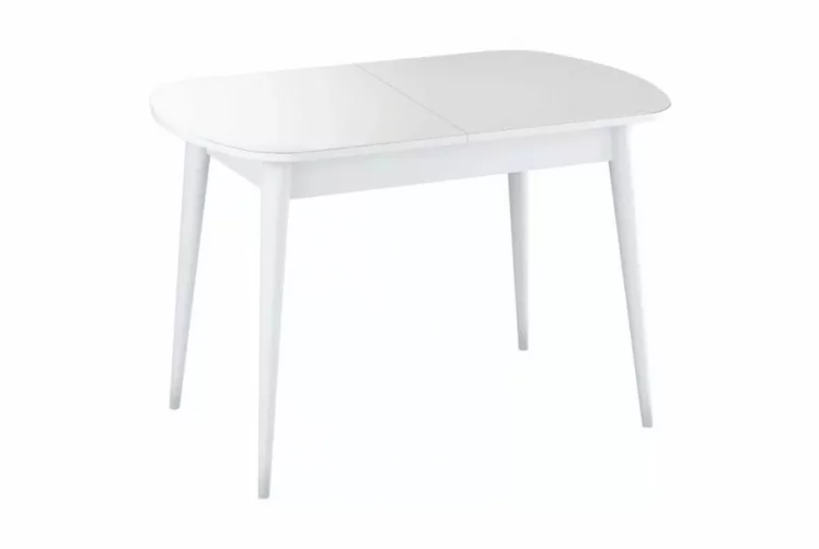 Стол с ящиком Хоста-3 с цилиндрическими опорами Белый Анкор светлый_0