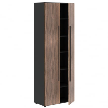Шкаф с глухими дверьми ВЕЛИОН ВЕНЕЕР ВРХCС 80.1 Американский орех Яшма черная / VELION VENEER VRHCS_1