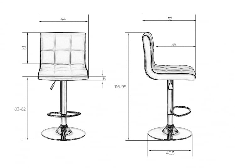 Стул барный ДОБРИН CАНДЙ (черный) / DOBRIN CANDY_8