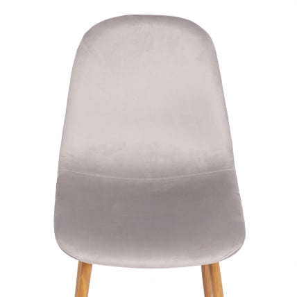 Стул БРЕЕЗЕ (мод. 4724) вельвет/металл, 44 х 53 х 87 см, Лигхт грей (светло-серый) ХЛР14 / натуральный / BREEZE (mod. Light grey HLR14_6