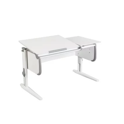Стол универсальный трансформируемый Парта 1/75-40 + Стул Белый Серый / Parta Stul_1