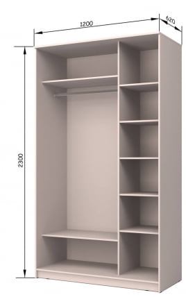 Шкаф-купе Хит-23-12-55 Ясень шимо темный_2
