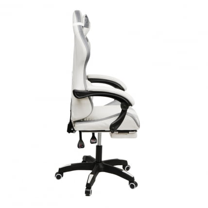 Кресло 907 КИНГКУЕЕН, замша, цвет светло-серый с массажем, арт 907-Рисе-Вхите / KINGQUEEN, 907-Rice-White_2